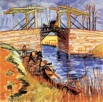 ヴィンセント・ヴァン・ゴッホ Painting - アルルのラングロワ橋 2 フィンセント・ファン・ゴッホ